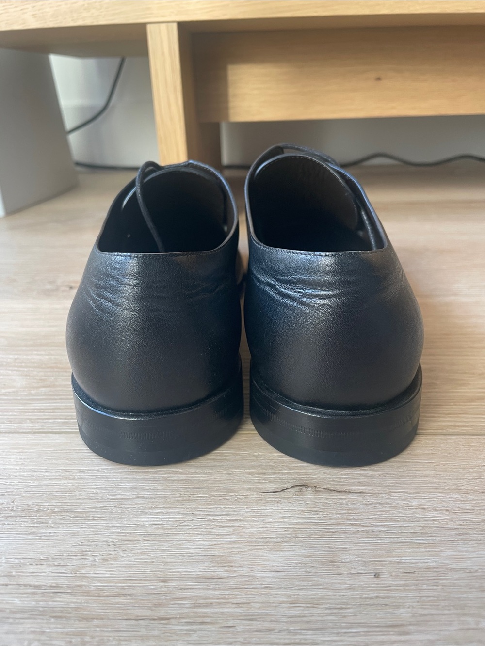 NWOT The Row Black Leather Novus Derby - Picture 6 of 8
